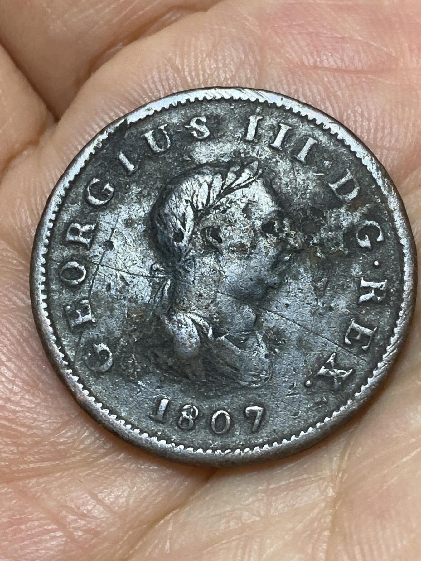 2026年第二十六场(总第一百九十五场）外国好品散币场(免佣金) 英国🇬🇧1807年1/2便士(乔治三世时期)