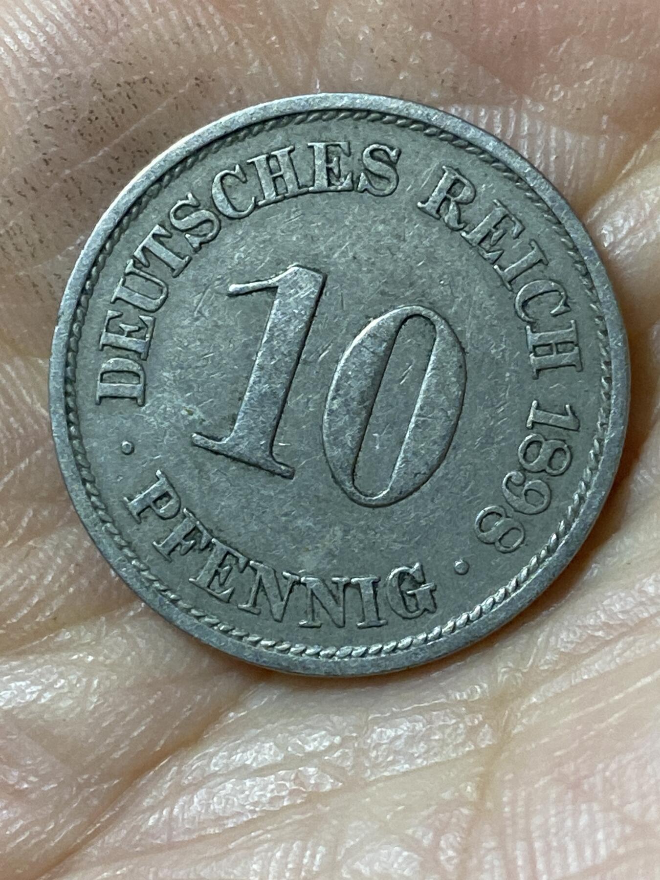 2026年第二十五场(总第一百九十四场）外国好品散币场(免佣金) 德意志帝国1898年10芬尼(威廉二世时期，A标柏林造)