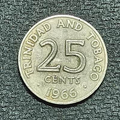 逸泉钱币2026年B组世界各国纪念币硬币第十一场1616-1886 - 1655特立尼达和多巴哥25分