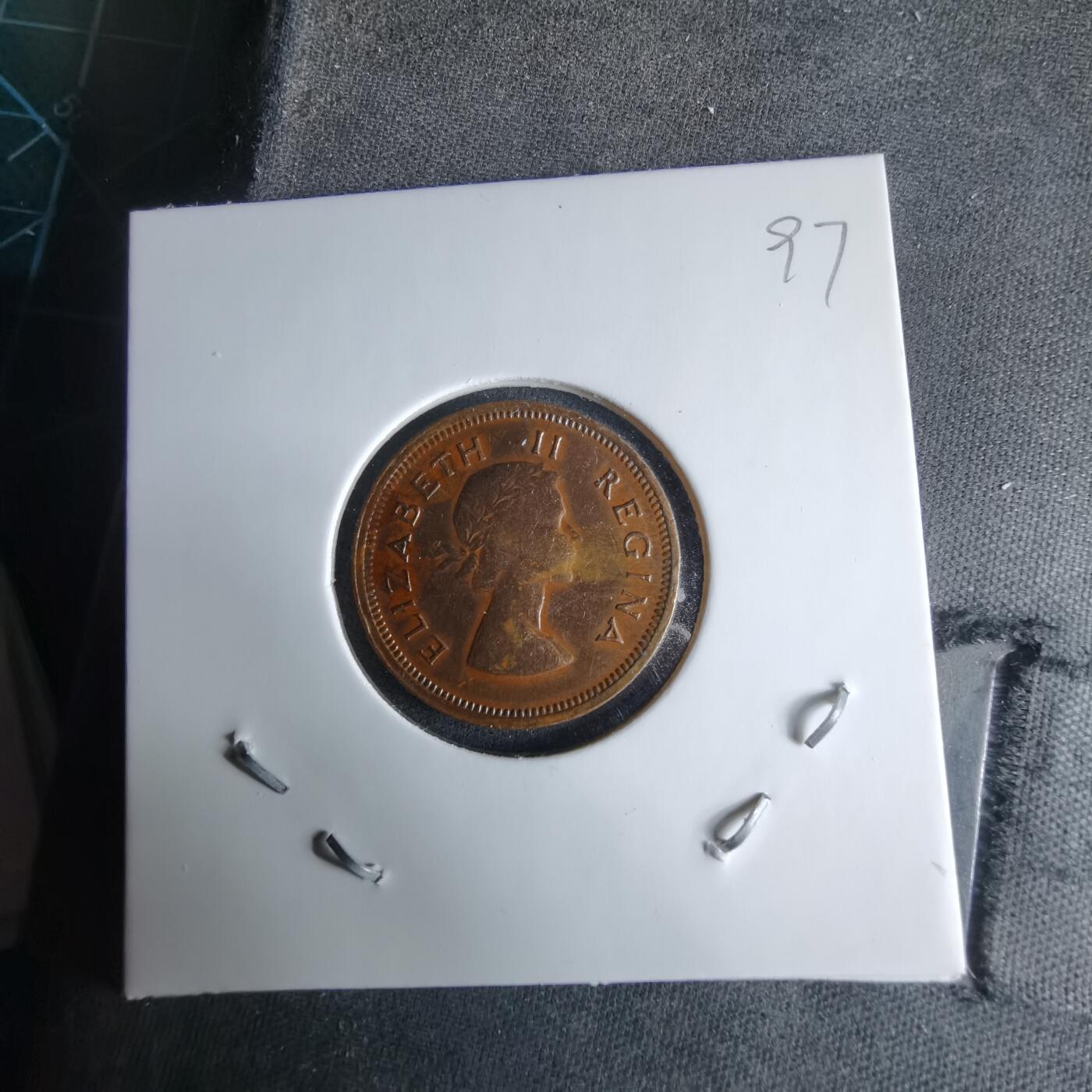 沼泽如烟--第995场 南非1954年四分之一便士