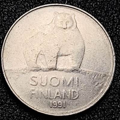 泉币菌-第189场- 情人节快乐 精品福利场 拍品较多 请提前出价（年后发货） - 北极熊 芬兰1993年50芬尼铜镍币 20mm 