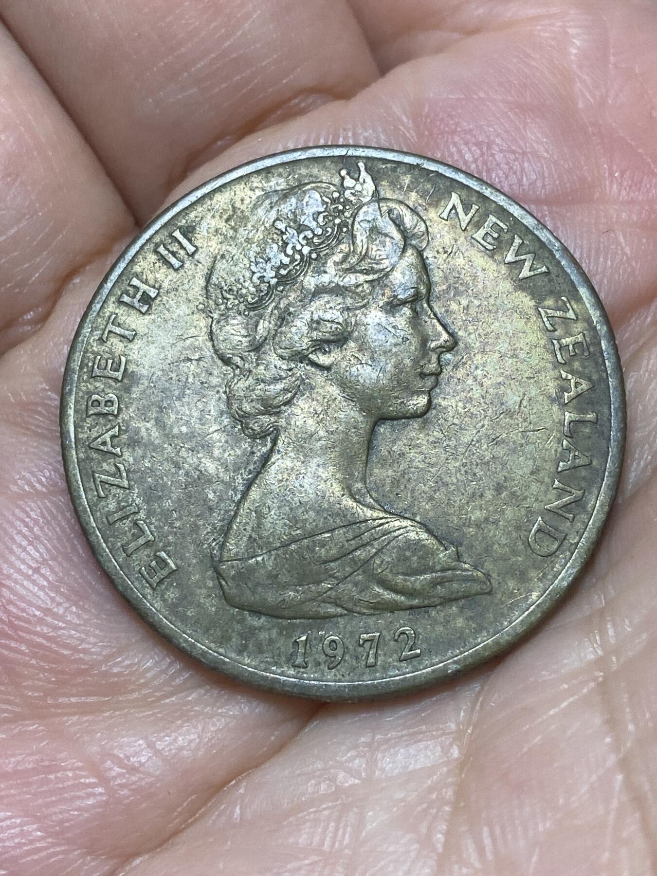 2026年第二十六场(总第一百九十五场）外国好品散币场(免佣金) 新西兰🇳🇿1972年50分(伊丽莎白二世中年花冠)