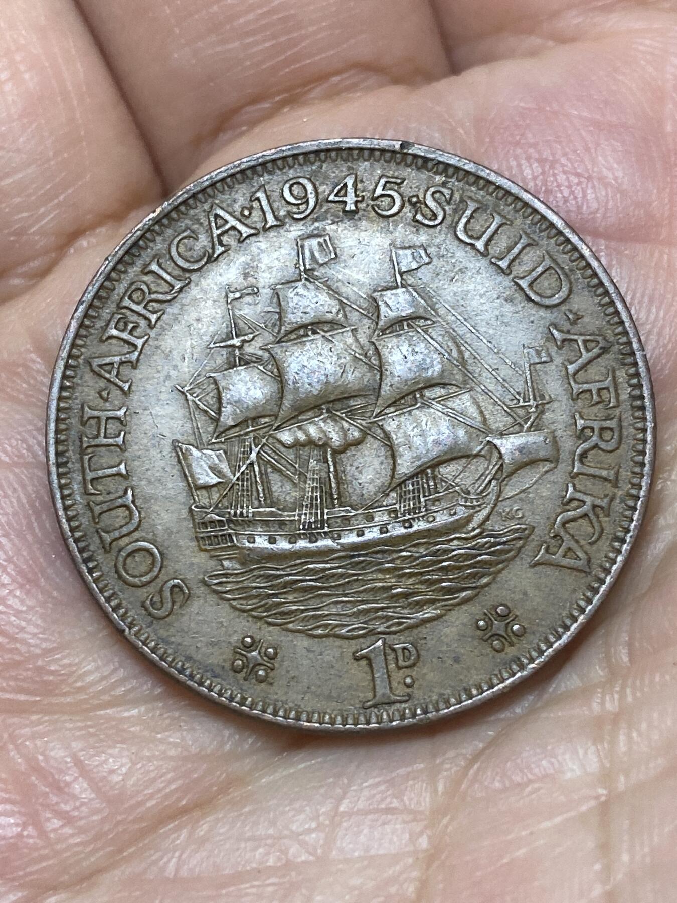 2026年第二十六场(总第一百九十五场）外国好品散币场(免佣金) 英属南非1945年1便士(乔治六世第一版)