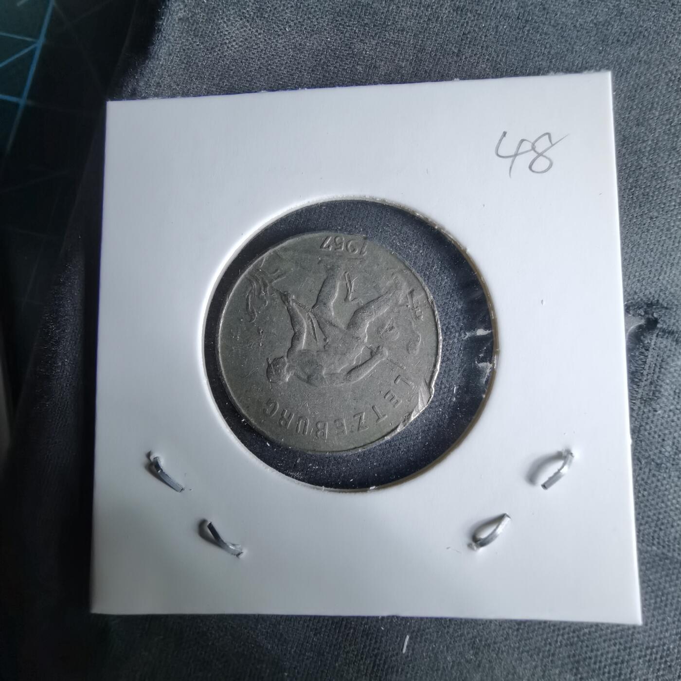 沼泽如烟--第995场 卢森堡1957年1法郎