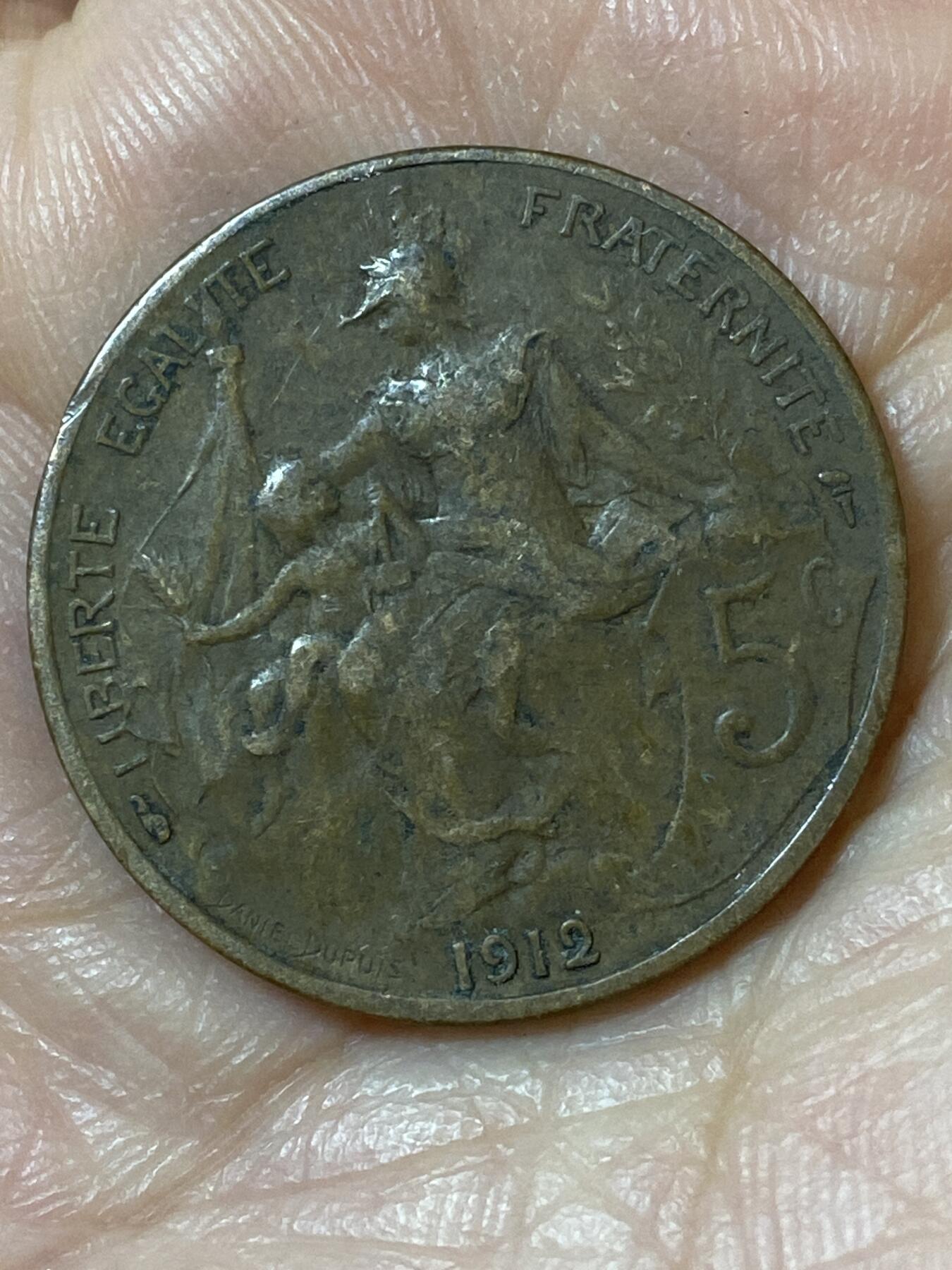 2026年第二十五场(总第一百九十四场）外国好品散币场(免佣金) 法兰西第三共和国1912年5生丁