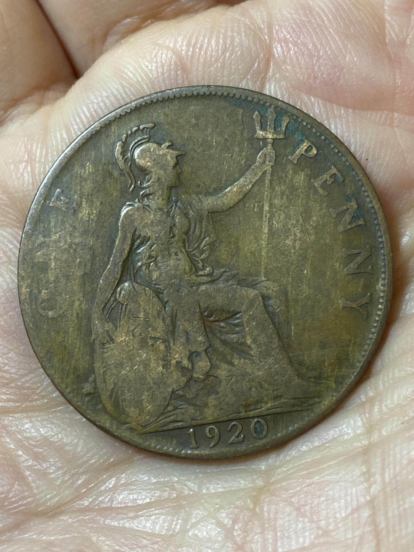 2026年第二十五场(总第一百九十四场）外国好品散币场(免佣金) 英国🇬🇧1920年1便士(乔治五世第一版)