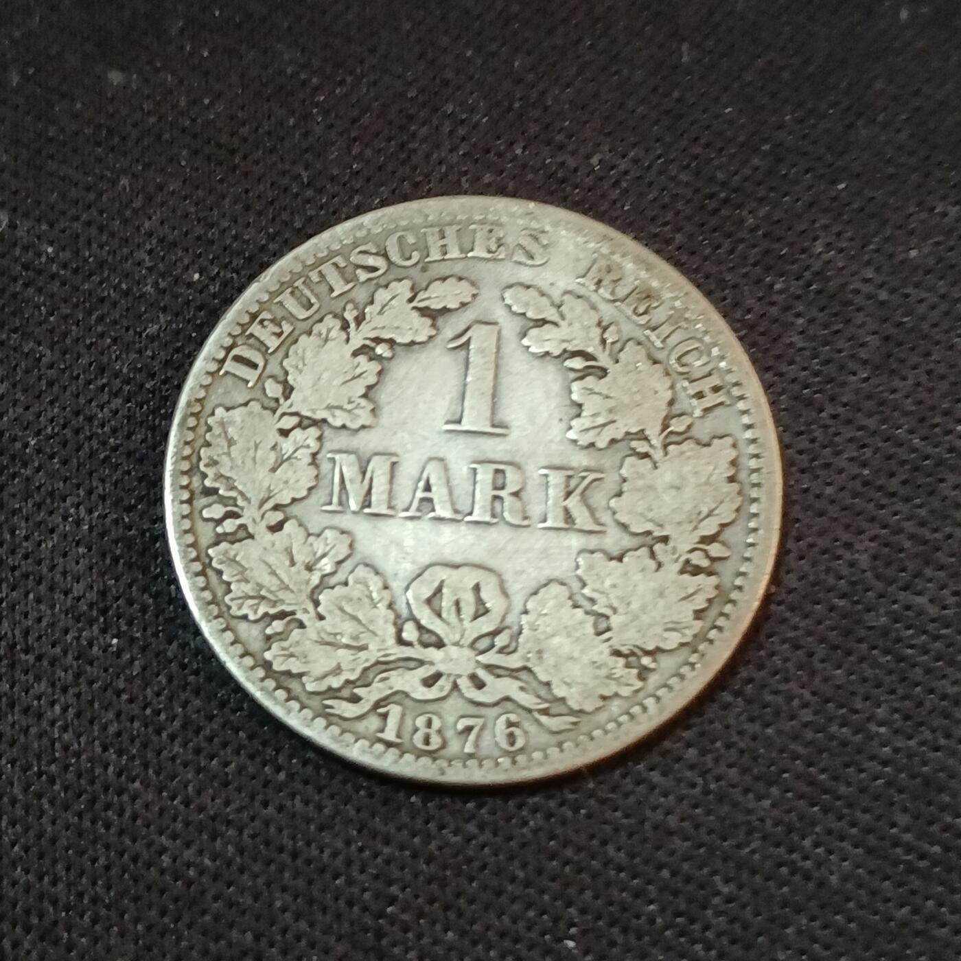 【游宝拍卖】丙午蛇马年第2期 德国1876年1马克 短翅鹰银币