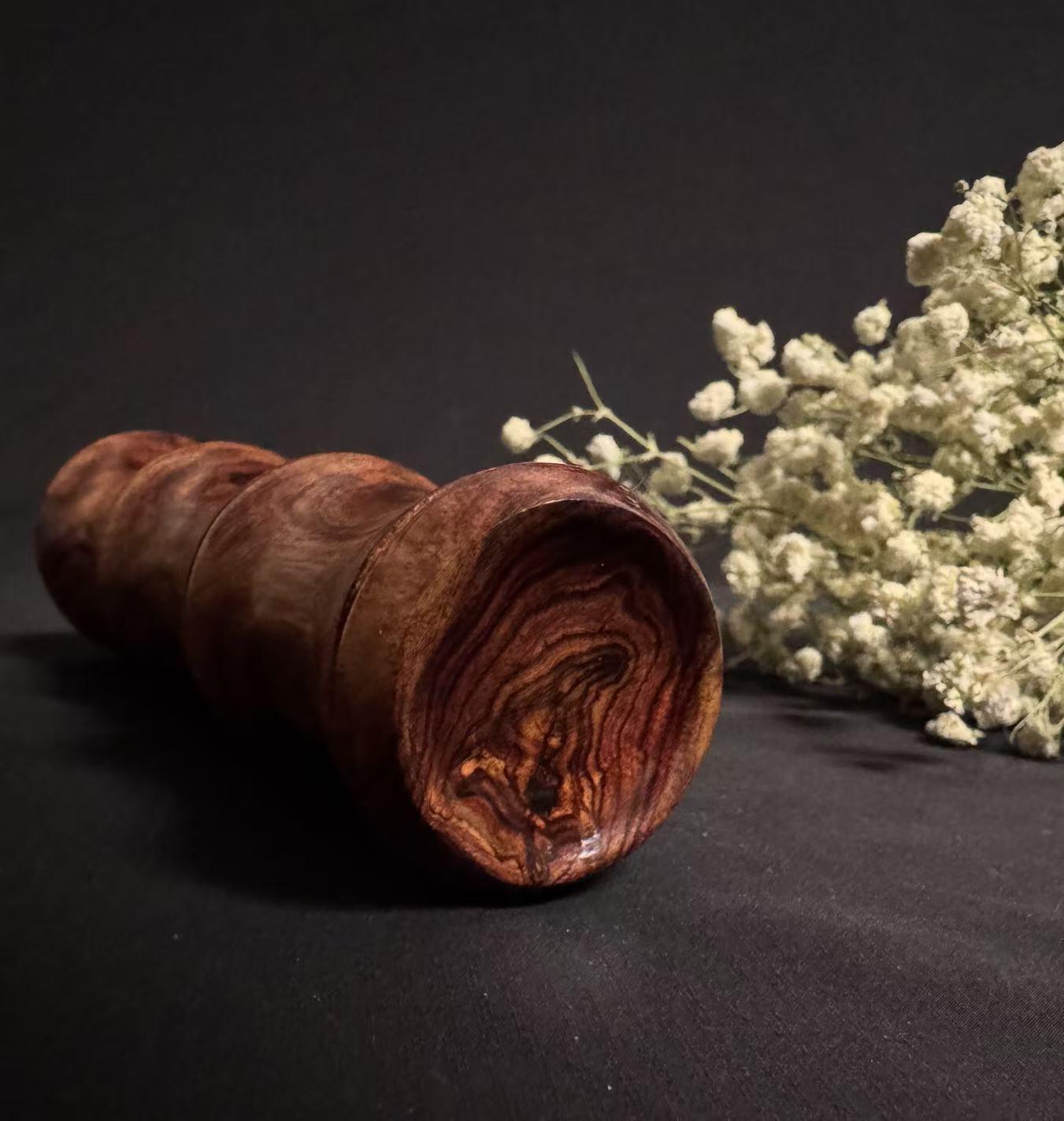 零元拍：海南黄花梨 手把件 节节高升 尺寸约：口径 34X124MM