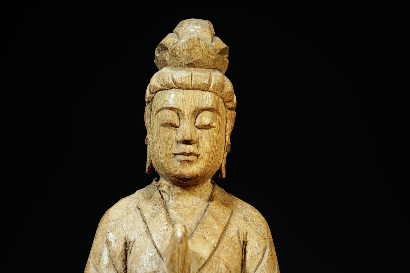 上海都达杂项专场三十一【全场包邮】  樟木合掌观音摆件89-126