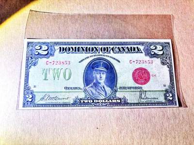 【Blue Auction】世界纸币精拍第787期——18级TOP拍卖/信誉/品质/专业/高效💫  - 【红印少见】加拿大自治领1923年2元 正面为威尔士亲王即后来的国王爱德华八世戎装像 其1936年登基 不爱江山爱美人 在位仅不到1年 XF品相