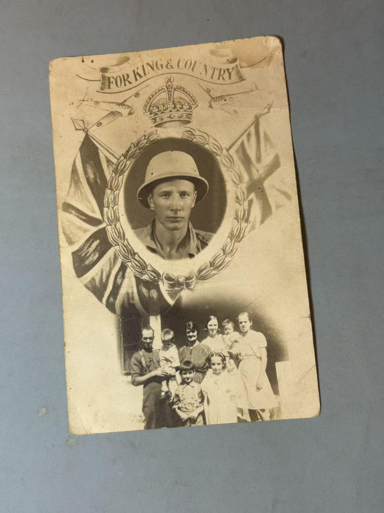 号角文化祝福各位藏友春节大吉马年入好藏 盛世勋华——号角文化勋章邮票专场拍卖第306期    英国军人服役照片纪念明信片（寄给家人）