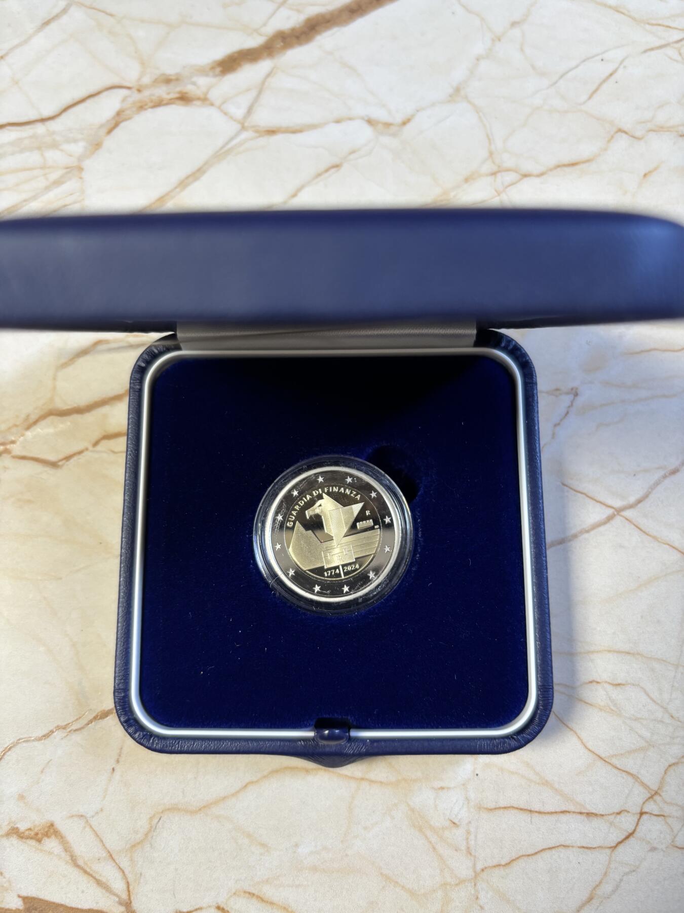第191期拍卖 意大利2024年金融警卫队成立250周年2欧精制双色币，8.5克，发行15000枚