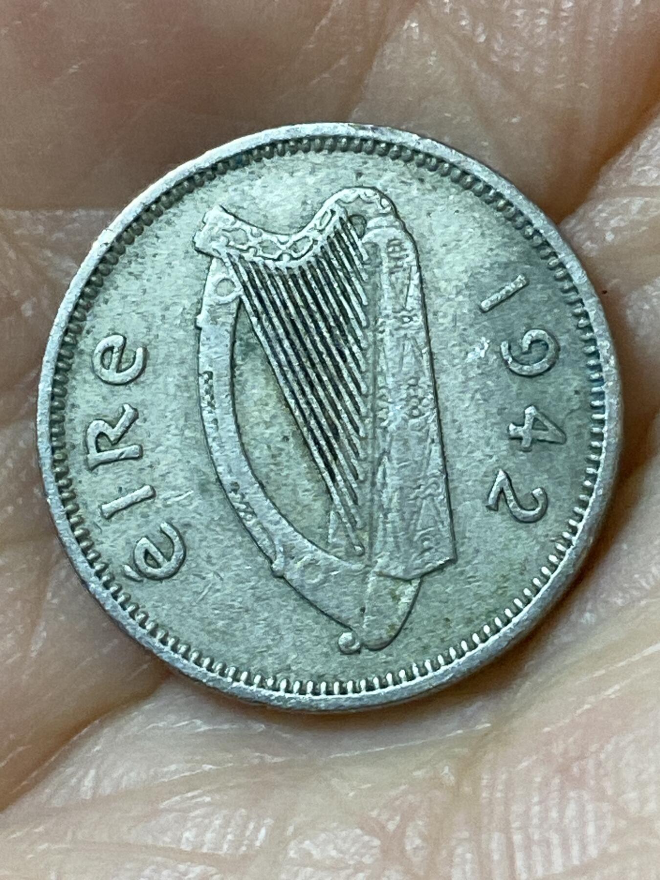 2026年第二十五场(总第一百九十四场）外国好品散币场(免佣金) 爱尔兰🇮🇪1942年3便士(共和国时期第一套第二版)