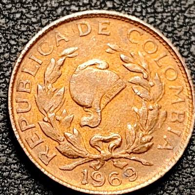 泉币菌-第192场- 除夕专场-新年快乐 本场拍品多 请提前出价（年后发货） -  哥伦比亚  1969年 1分