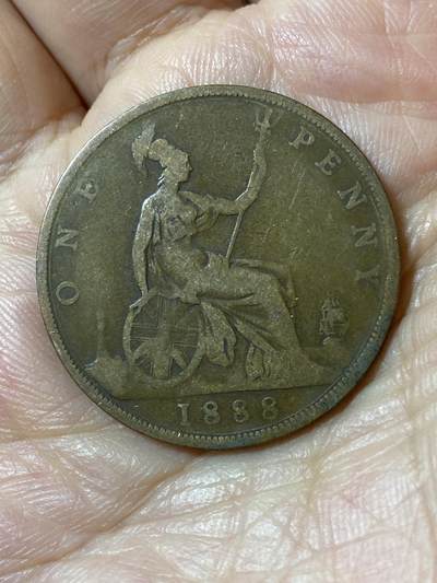 2026年第二十五场(总第一百九十四场）外国好品散币场(免佣金) - 英国🇬🇧1888年1便士(维多利亚女王中年桂冠第三版)