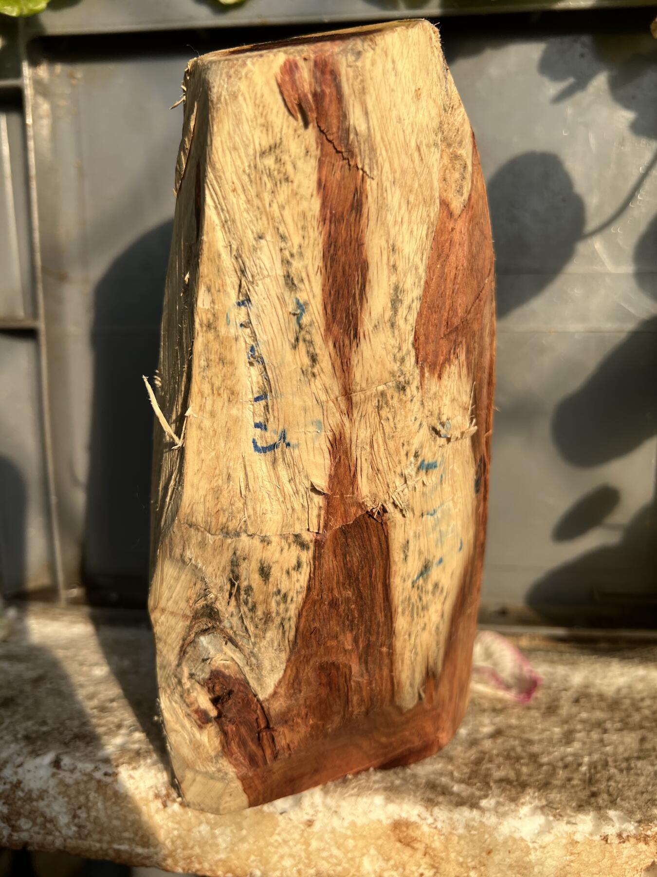 零元拍：NO.2-88海南黄花梨，根料，细腻花纹紧实，快到紫梨的感觉。185/90/40MM