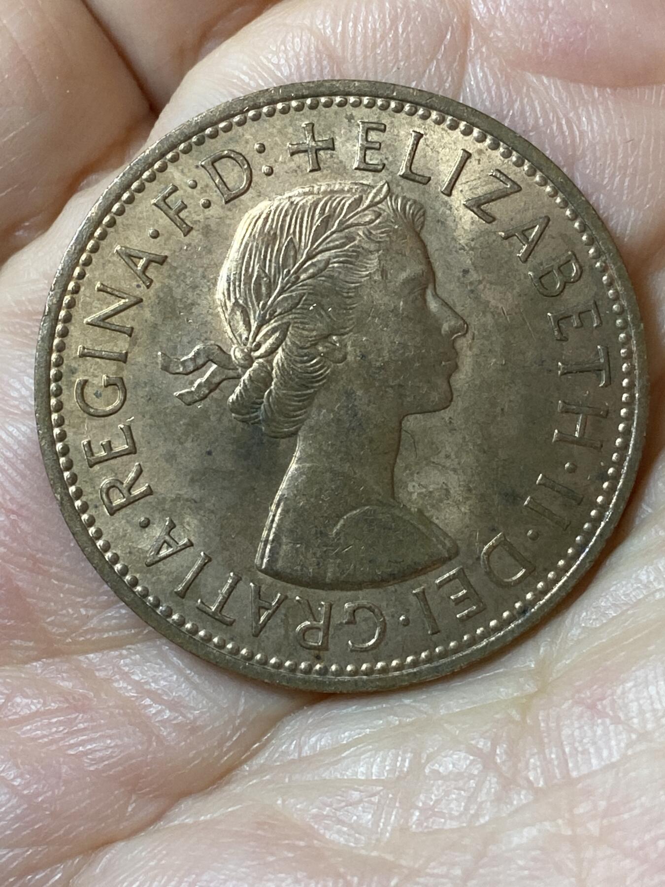 2026年第二十五场(总第一百九十四场）外国好品散币场(免佣金) 原光好品–英国🇬🇧1962年1便士(伊丽莎白二世青年桂冠第二版)