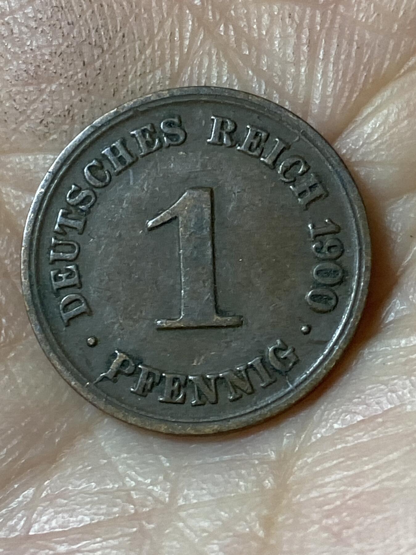 2026年第二十五场(总第一百九十四场）外国好品散币场(免佣金) 流通好品–德意志帝国1900年1芬尼(威廉二世时期，D标慕尼黑造)