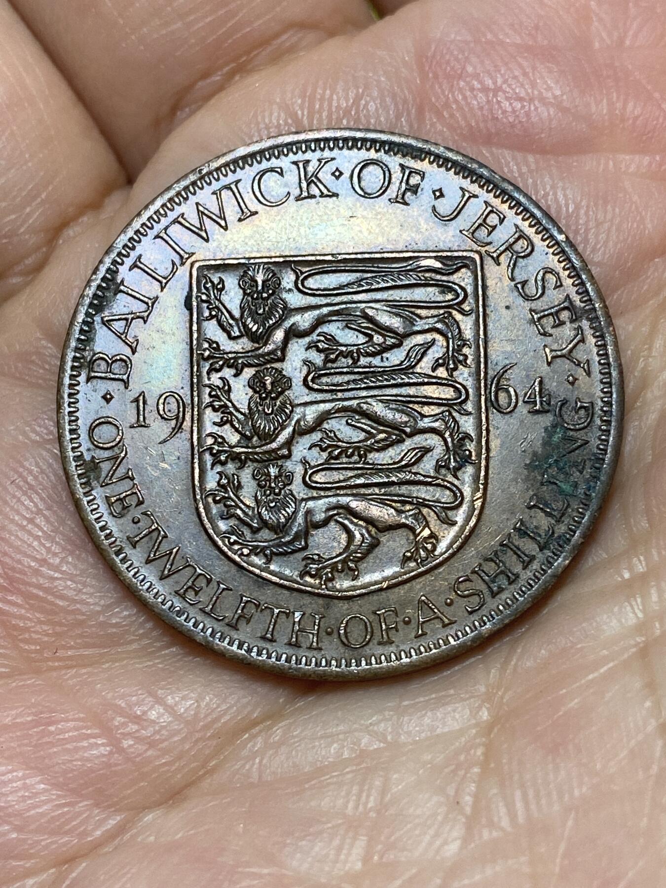 2026年第二十六场(总第一百九十五场）外国好品散币场(免佣金) 英属泽西岛🇯🇪1964年1/12先令(伊丽莎白二世青年带冠，关门年)