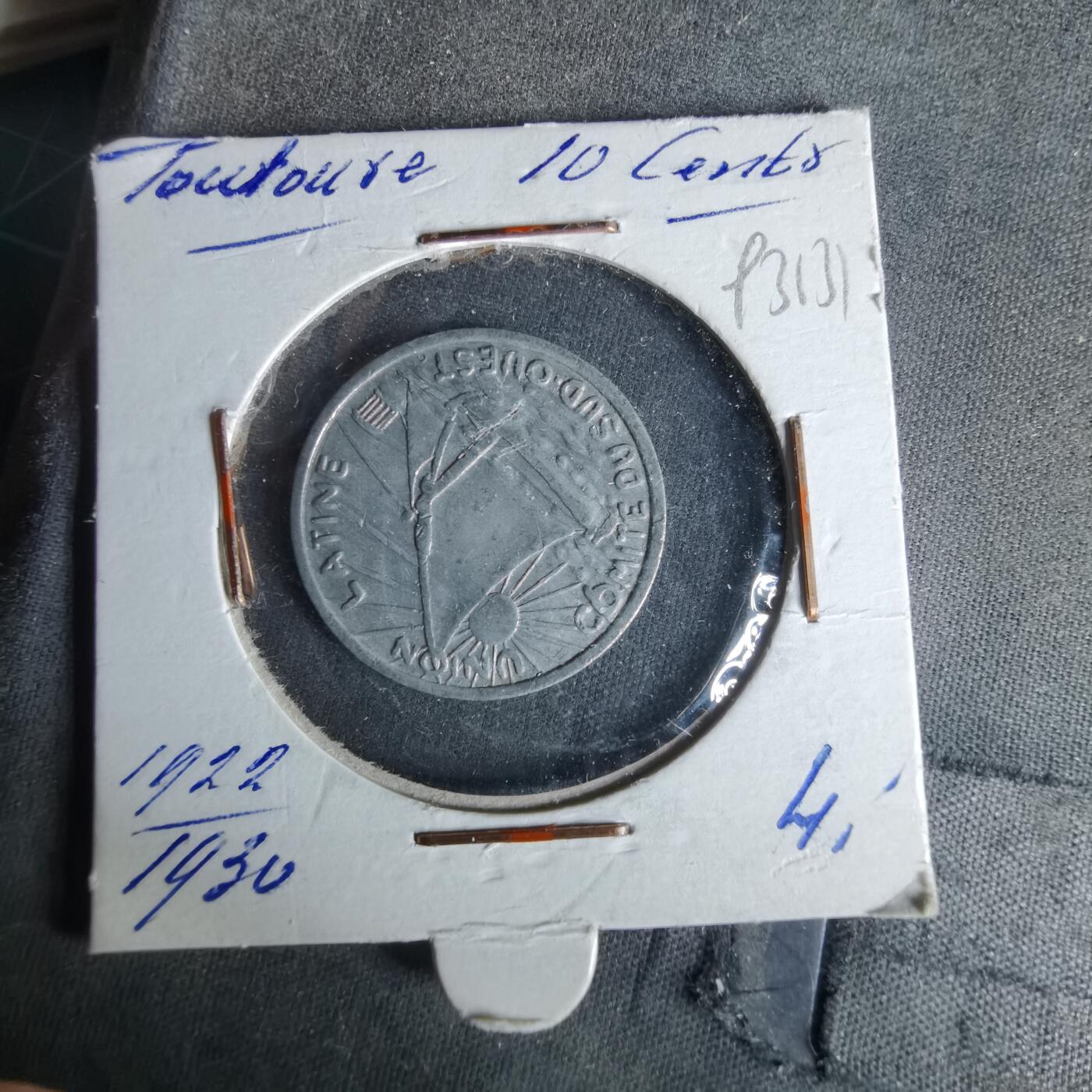 沼泽如烟--第993场 1930年法国图卢兹（Toulouse）发行的“拉丁联盟”紧急代用币（Necessity Token）