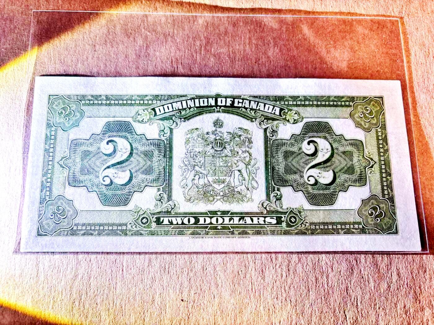 【Blue Auction】世界纸币精拍第787期——18级TOP拍卖/信誉/品质/专业/高效💫  【红印少见】加拿大自治领1923年2元 正面为威尔士亲王即后来的国王爱德华八世戎装像 其1936年登基 不爱江山爱美人 在位仅不到1年 XF品相