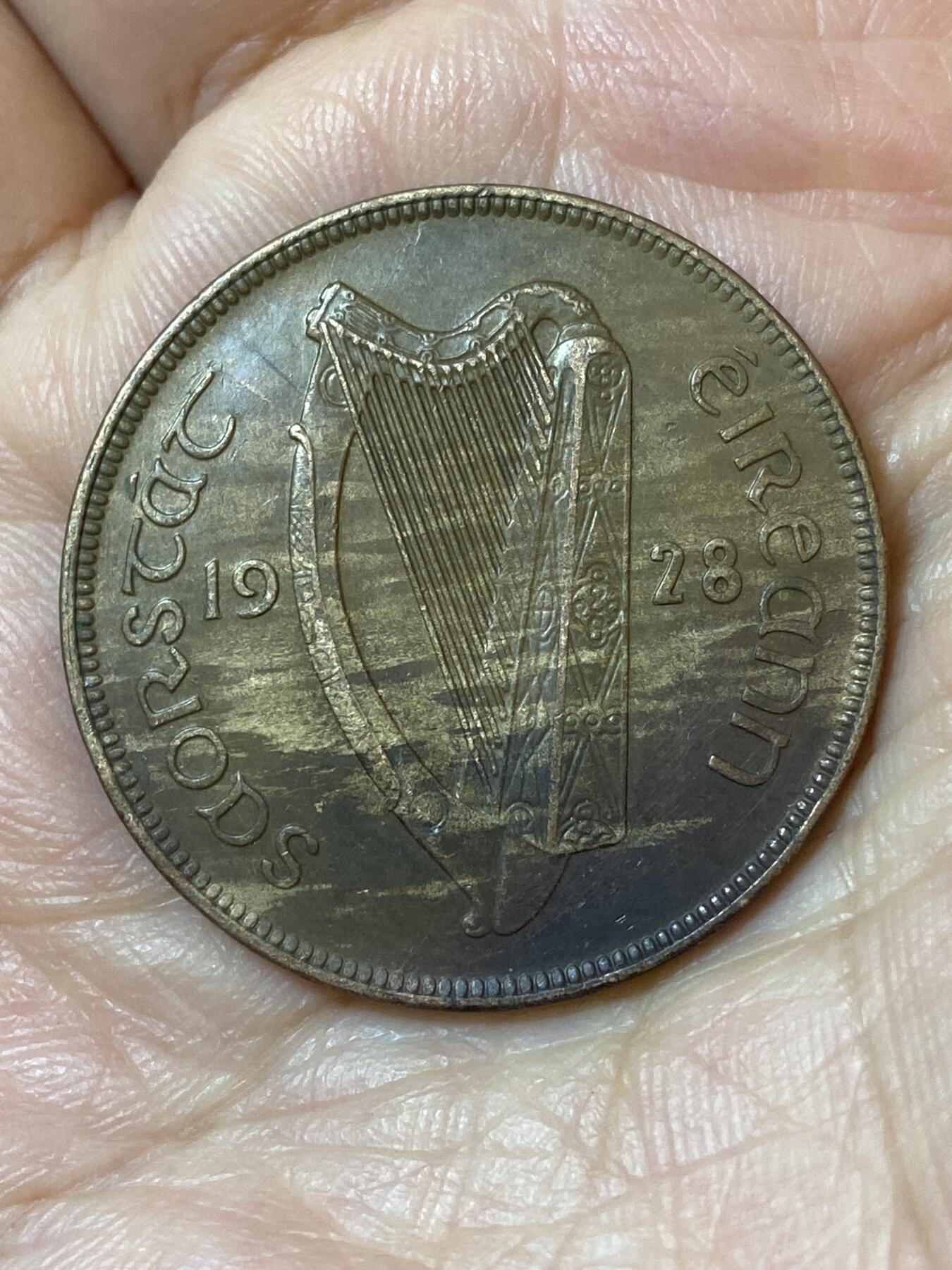 2026年第二十五场(总第一百九十四场）外国好品散币场(免佣金) 爱尔兰1928年1便士(英辖自由邦时期，首发年)