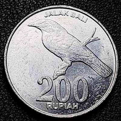 泉币菌-第192场- 除夕专场-新年快乐 本场拍品多 请提前出价（年后发货） - 2003年 印度尼西亚 200巴厘岛八歌 25mm 铝币