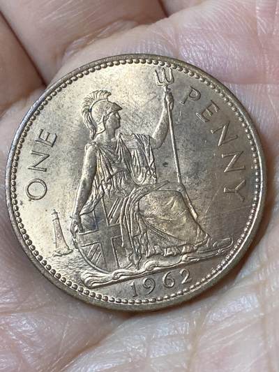 2026年第二十五场(总第一百九十四场）外国好品散币场(免佣金) - 原光好品–英国🇬🇧1962年1便士(伊丽莎白二世青年桂冠第二版)