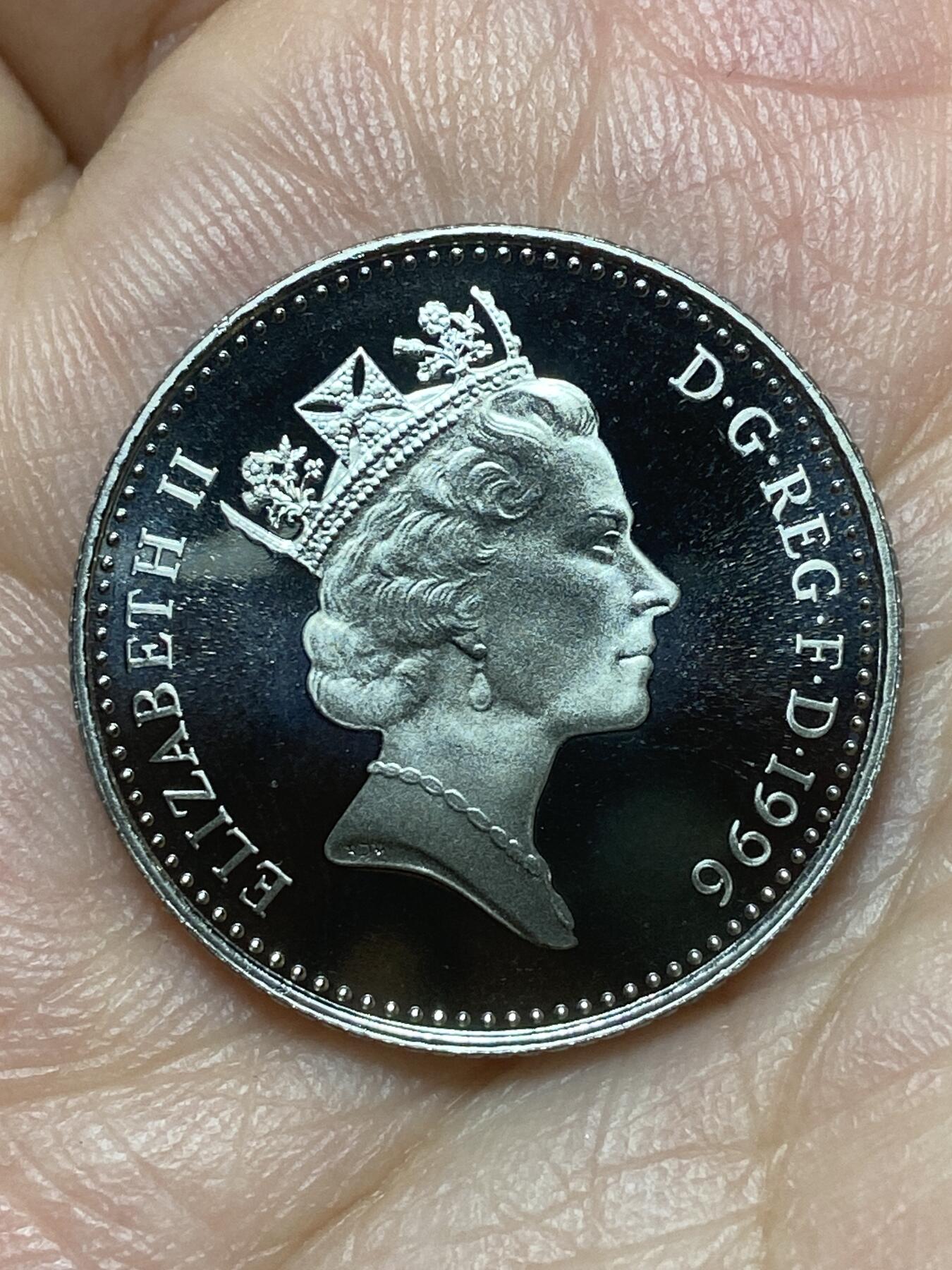 2026年第二十六场(总第一百九十五场）外国好品散币场(免佣金) Proof精制币–英国🇬🇧1996年10便士(伊丽莎白二世中年高冠)