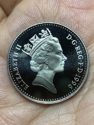 2026年第二十六场(总第一百九十五场）外国好品散币场(免佣金) - Proof精制币–英国🇬🇧1996年10便士(伊丽莎白二世中年高冠)