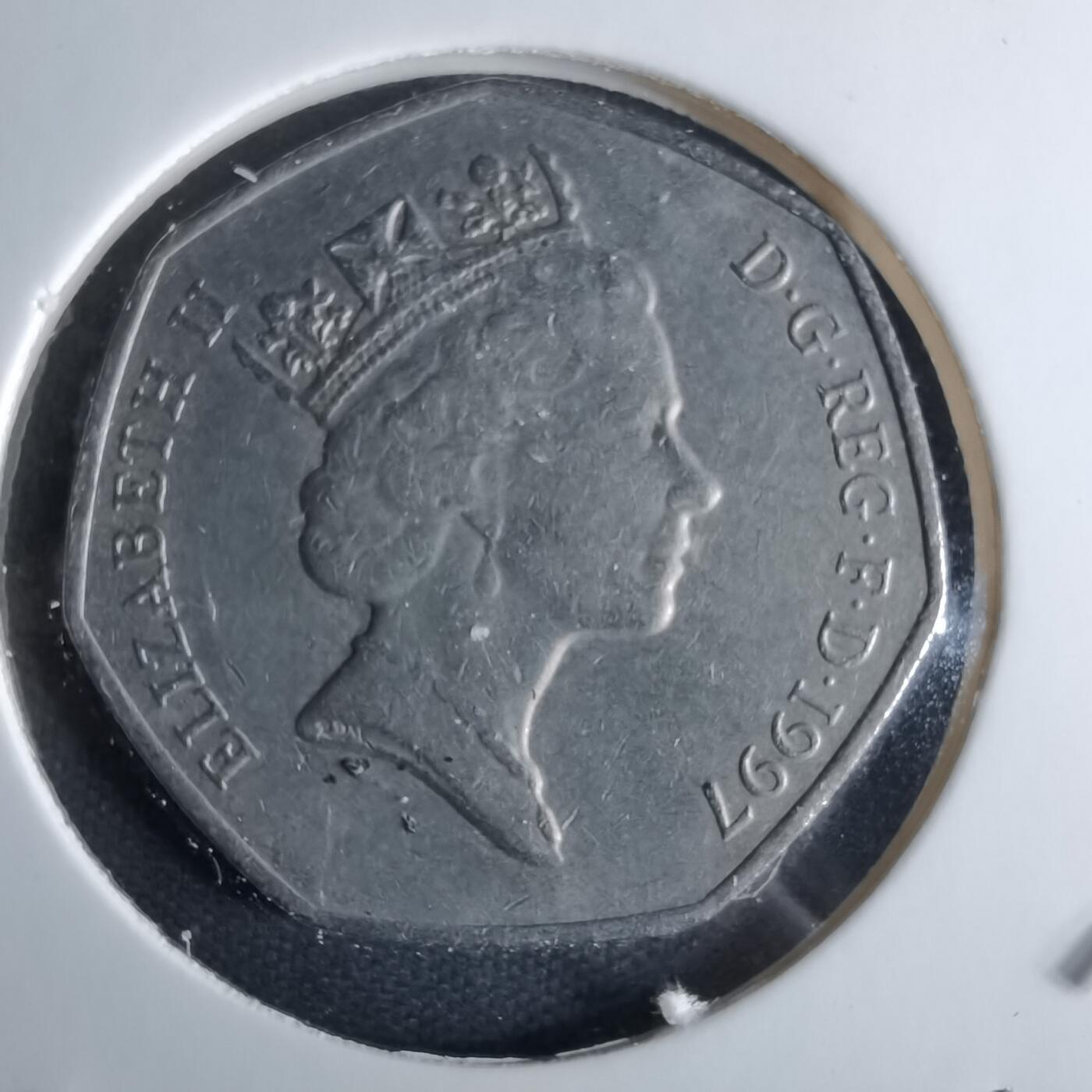 沼泽如烟--第995场 英国1997年50便士