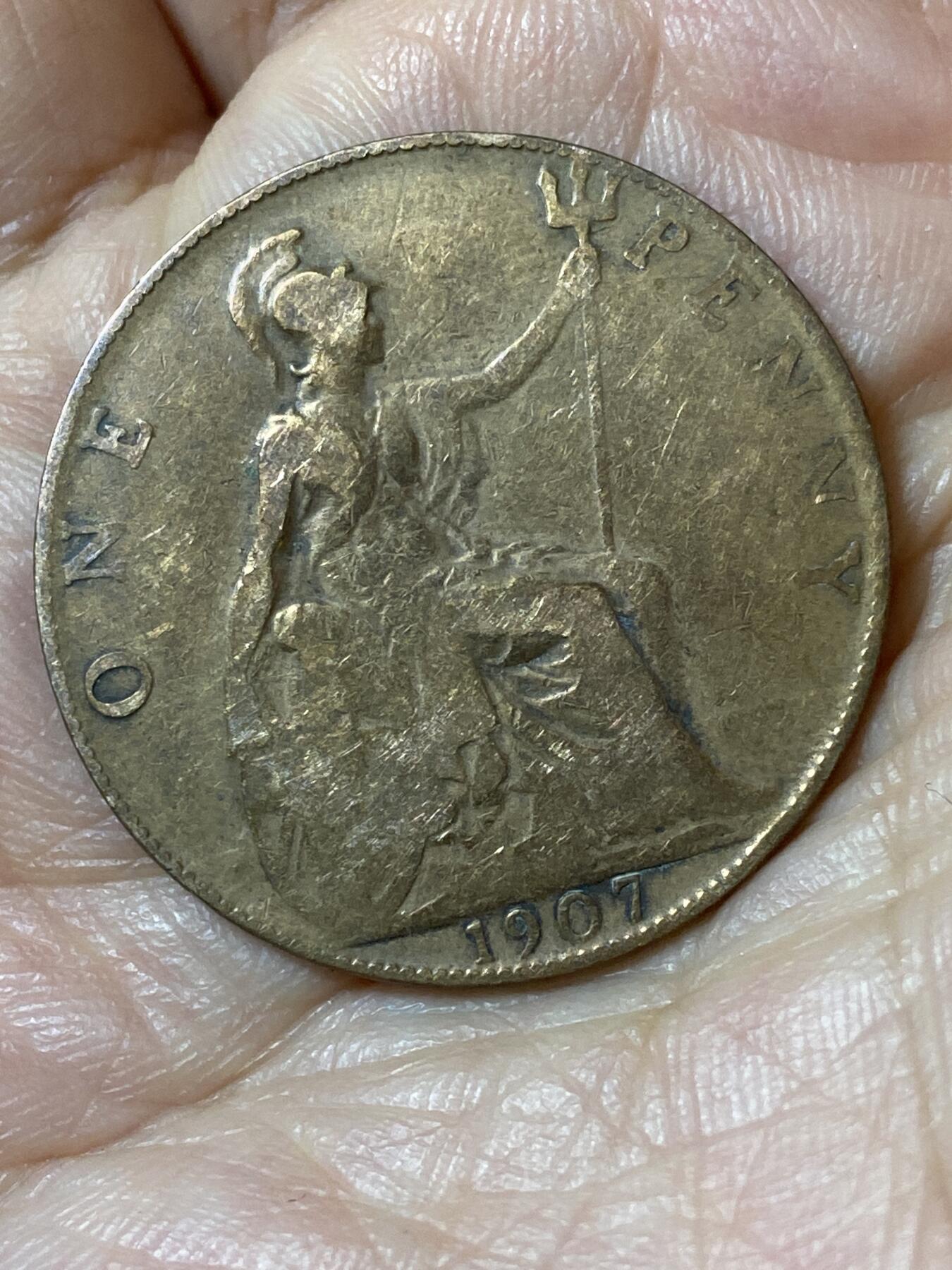 2026年第二十五场(总第一百九十四场）外国好品散币场(免佣金) 英国🇬🇧1907年1便士(爱德华七世时期)