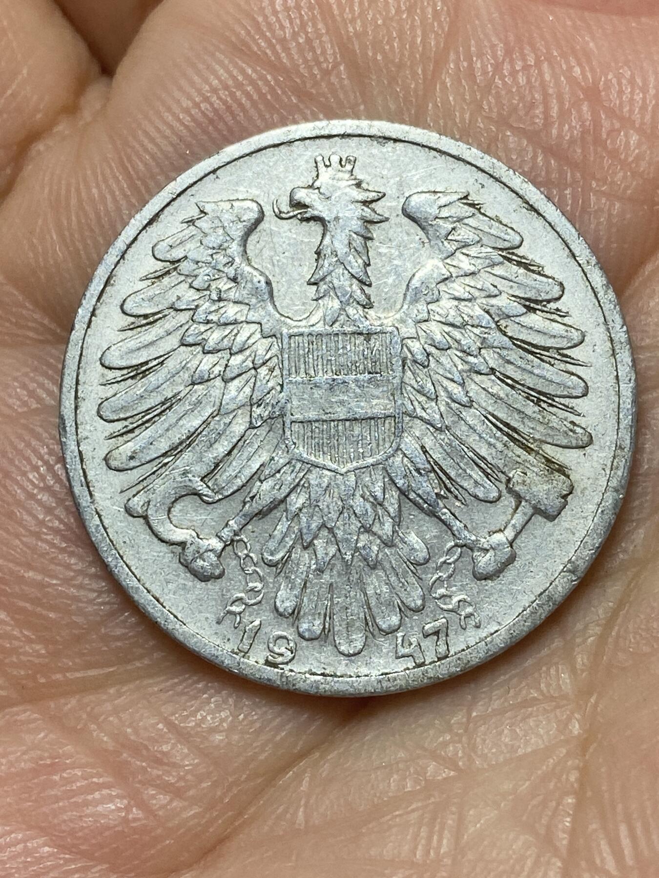 2026年第二十六场(总第一百九十五场）外国好品散币场(免佣金) 奥地利🇦🇹1947年1先令(二战后共和国第一套)