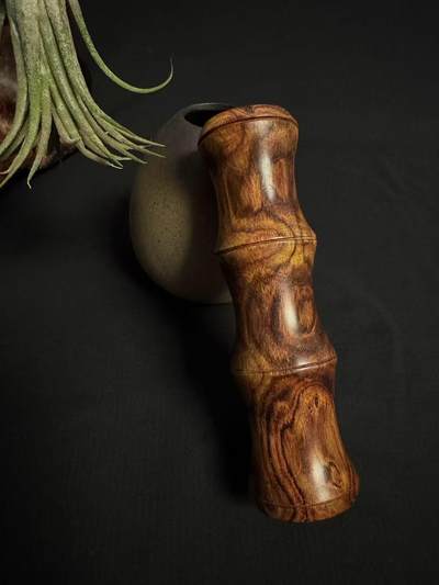 零元拍：海南黄花梨 手把件 节节高升 尺寸约：口径 34X124MM - 零元拍：海南黄花梨 手把件 节节高升 尺寸约：口径 34X124MM