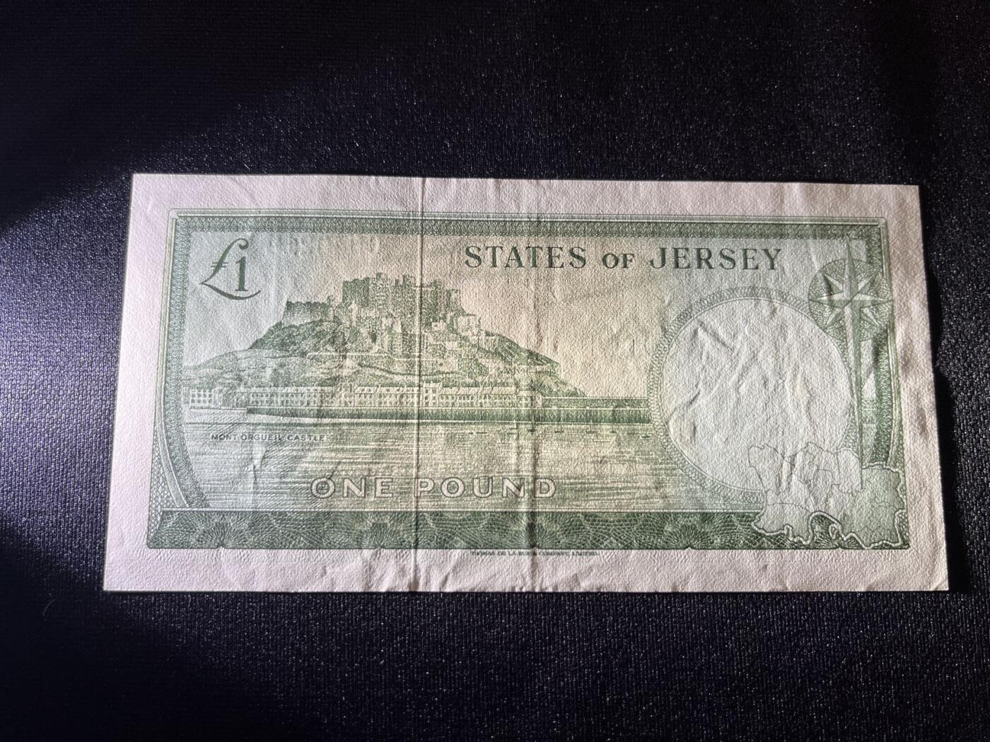 世界各国纸币拍卖 泽西岛1963年 1镑实物图