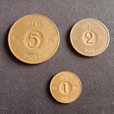 【游宝拍卖】丙午蛇马年第2期 - 瑞典铜币 3枚