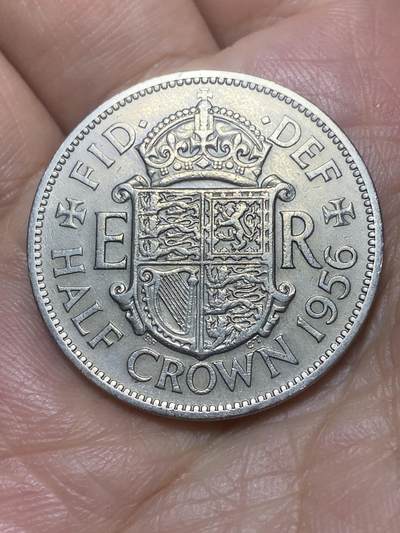 2026年第二十六场(总第一百九十五场）外国好品散币场(免佣金) - 英国🇬🇧1956年半克朗(伊丽莎白二世青年桂冠第二版)