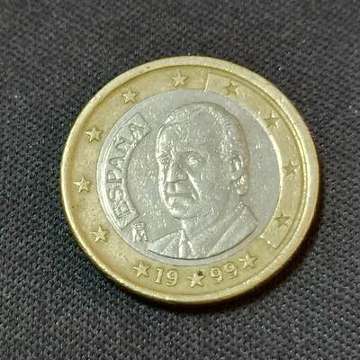 【游宝拍卖】丙午蛇马年第2期 - 西班牙1999年1欧元