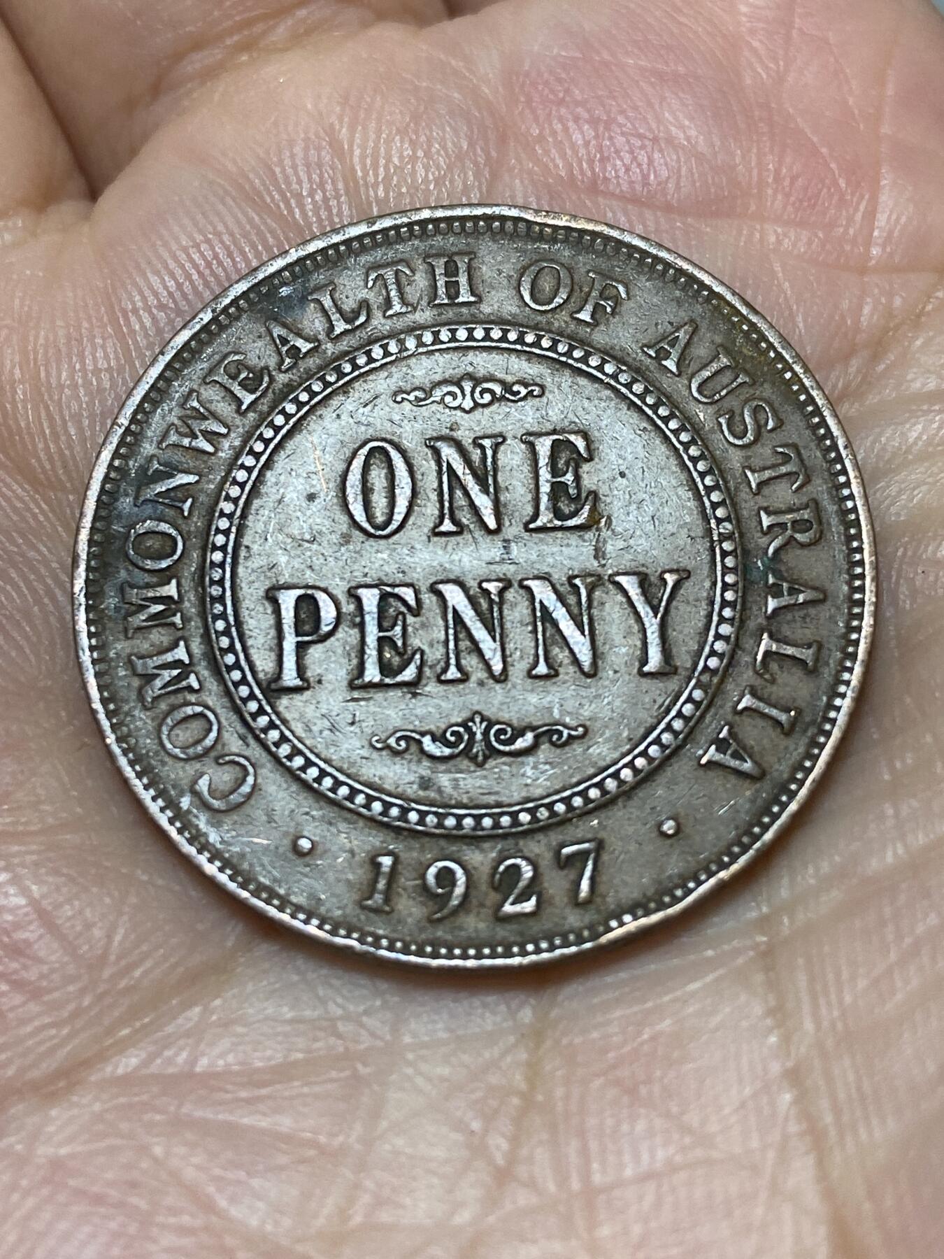 2026年第二十六场(总第一百九十五场）外国好品散币场(免佣金) 澳大利亚🇦🇺1927年1便士(乔治五世时期，m版墨尔本造)