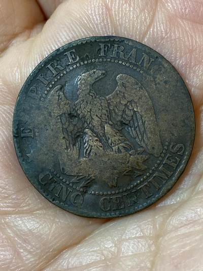 2026年第二十五场(总第一百九十四场）外国好品散币场(免佣金) - 法兰西第二帝国1856年5生丁(拿破仑三世第一版，W标里尔造)