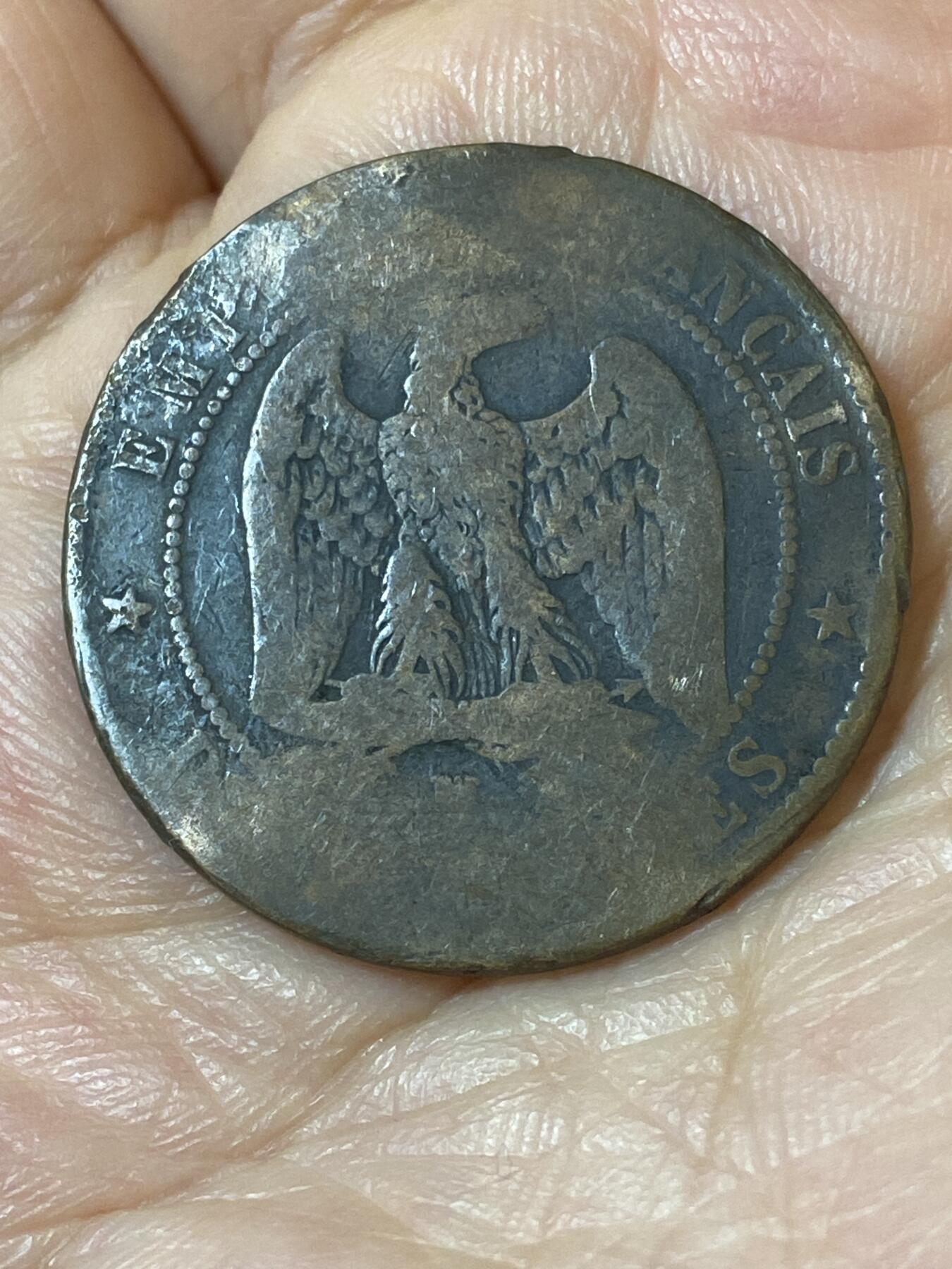 2026年第二十五场(总第一百九十四场）外国好品散币场(免佣金) 法兰西第二帝国1857年10生丁(拿破仑三世第一版，MA标马赛造)