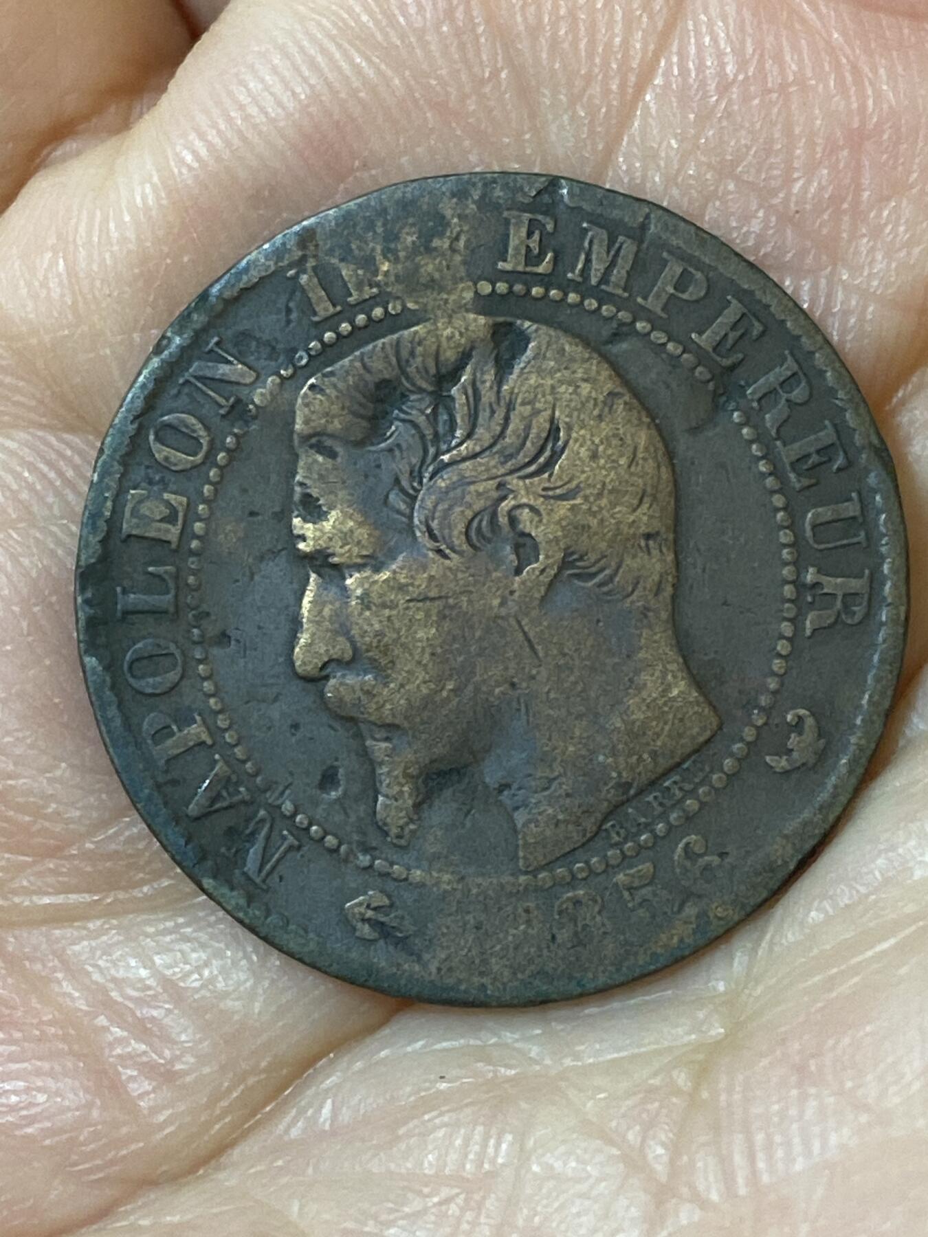 2026年第二十五场(总第一百九十四场）外国好品散币场(免佣金) 法兰西第二帝国1856年5生丁(拿破仑三世第一版，W标里尔造)