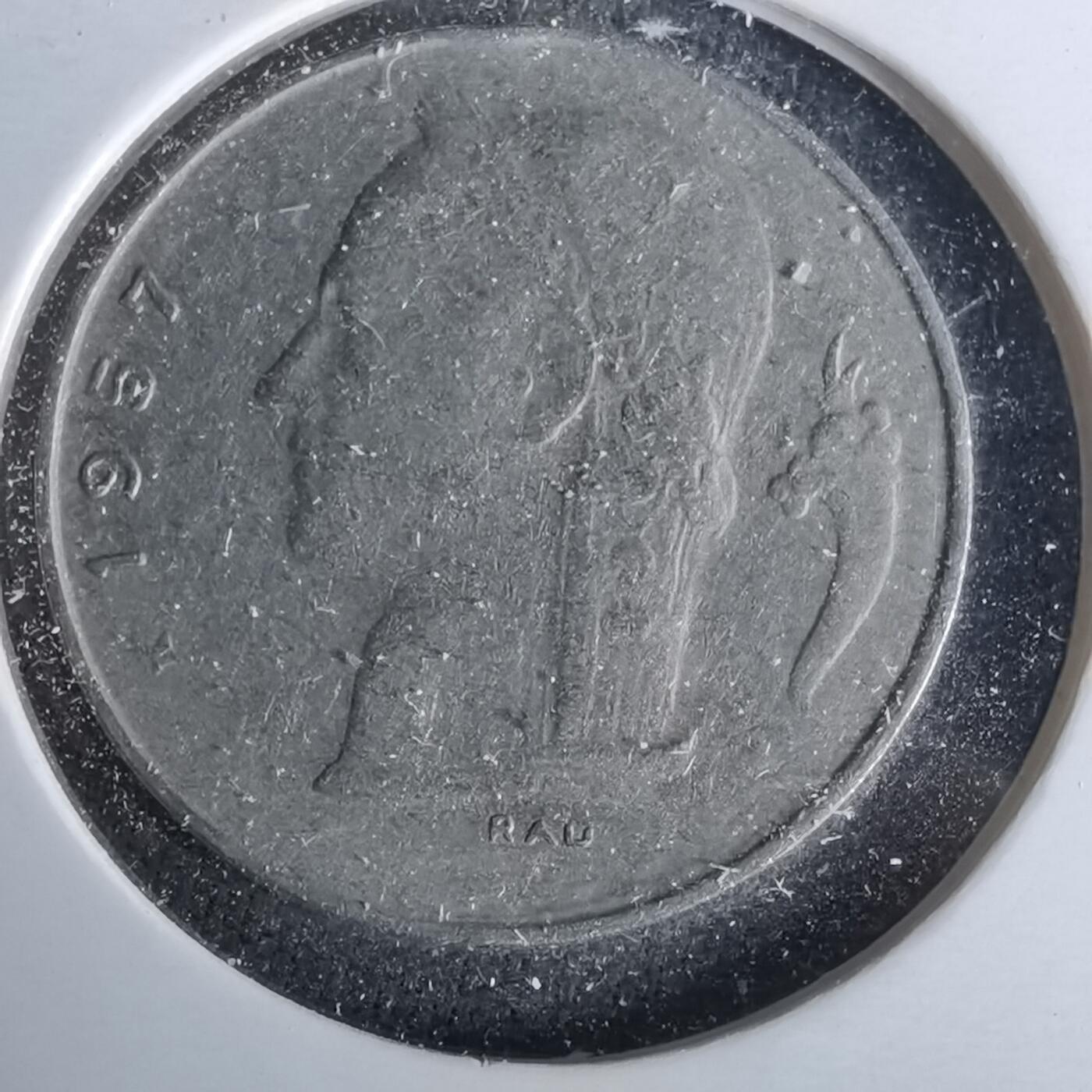 沼泽如烟--第993场 比利时1957年1法郎