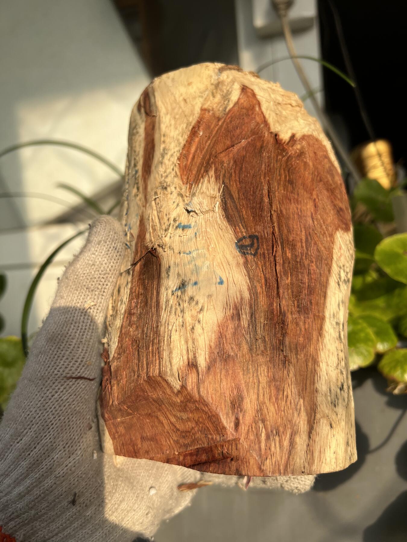 零元拍：NO.2-88海南黄花梨，根料，细腻花纹紧实，快到紫梨的感觉。185/90/40MM