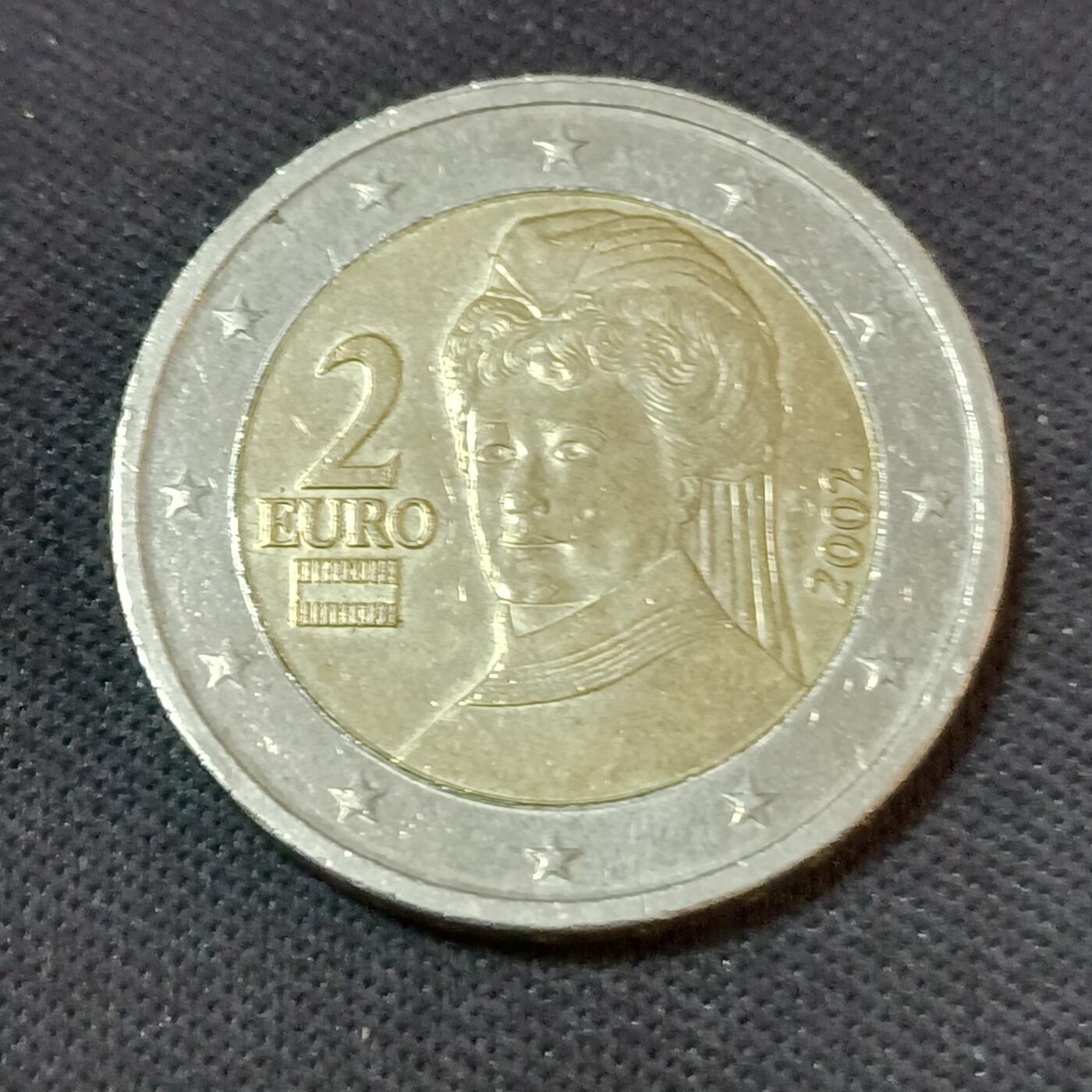 【游宝拍卖】丙午蛇马年第2期 奥地利2002年2欧元