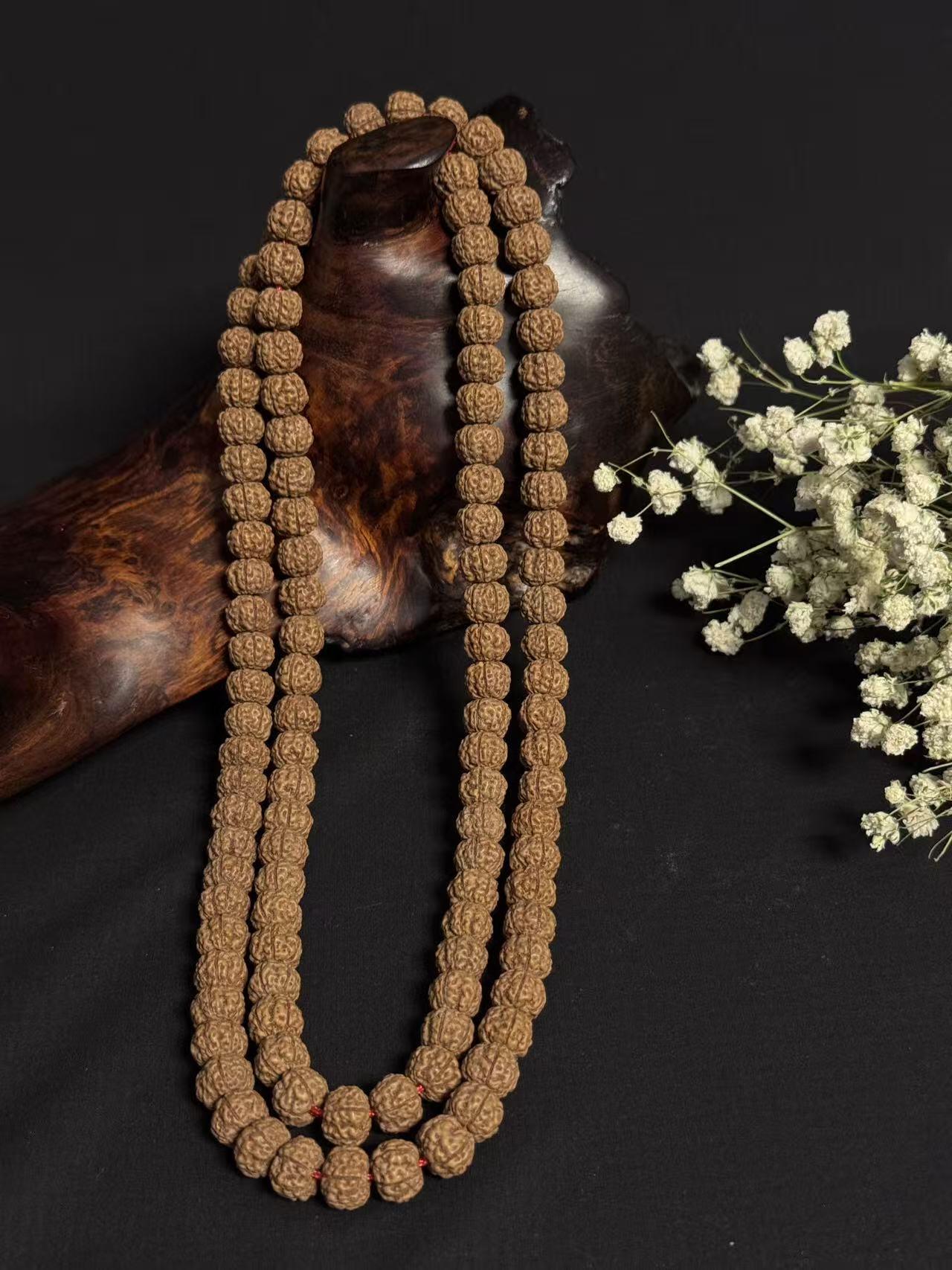 零元拍：蜂窝盘龙纹 金刚长串佛珠，约9.5/8MM