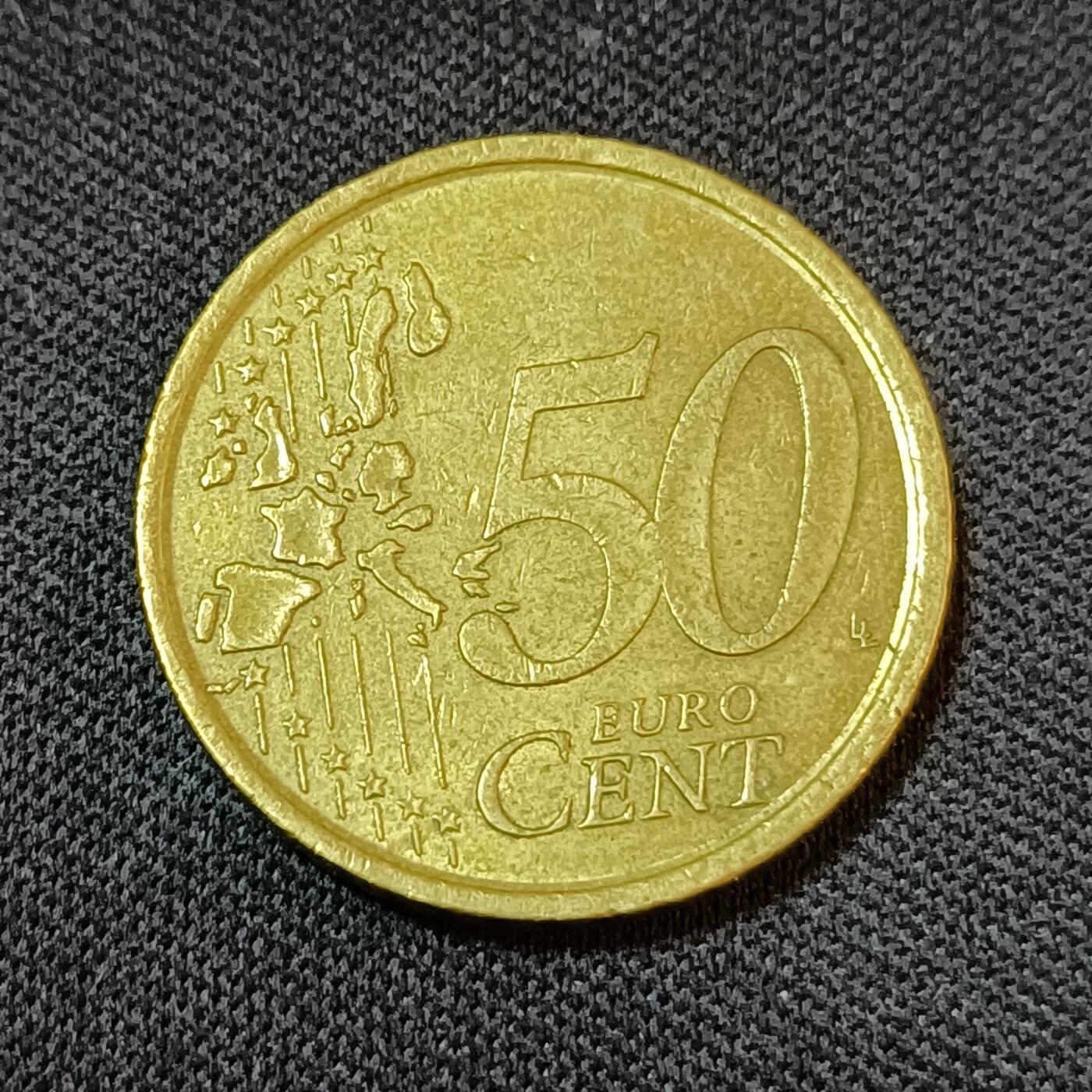 【游宝拍卖】丙午蛇马年第2期 西班牙2001年50欧分 塞万提斯