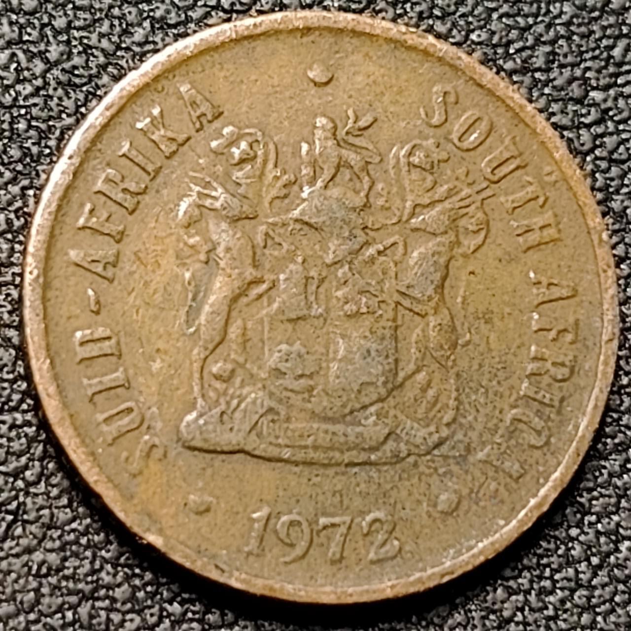 泉币菌-第192场- 除夕专场-新年快乐 本场拍品多 请提前出价（年后发货） 南非硬币 1分1972年19m  双鸟