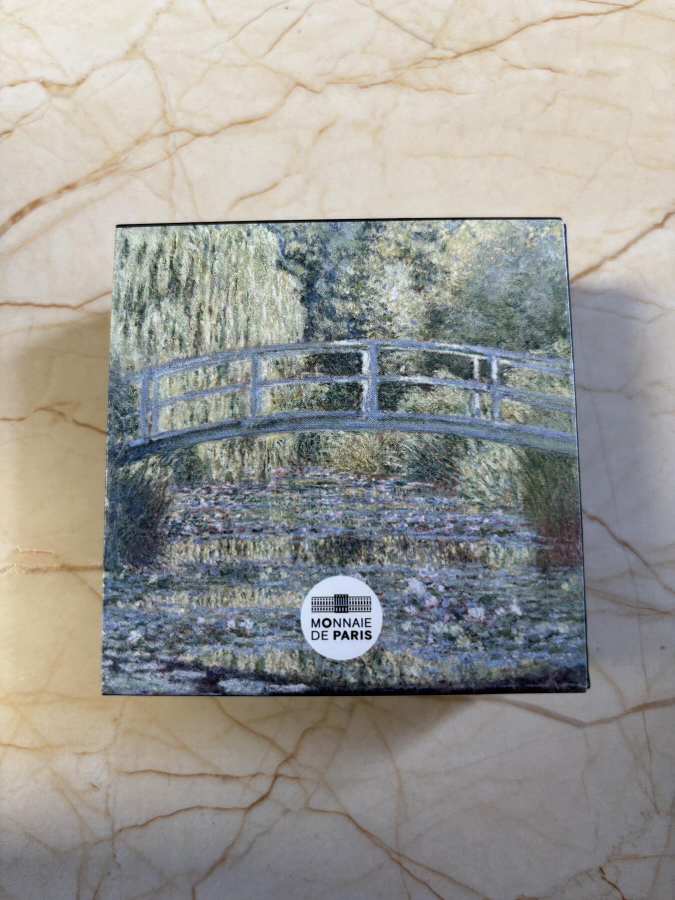 第191期拍卖 法国2022年博物馆的杰作系列莫奈睡莲矩形纪念银币，925银，22.2克，发行3000枚