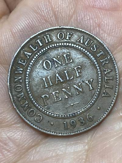 2026年第二十六场(总第一百九十五场）外国好品散币场(免佣金) - 澳大利亚🇦🇺1936年1/2便士(乔治五世逝世年，关门年，m版墨尔本造)